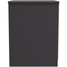 Crowndale Las Vegas 2 Drawer Graphite Bedside Table Ready Assembled - thumbnail 4