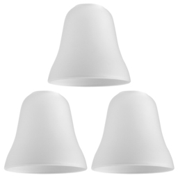 ValueLights Olympus Bell Frosted Glass Shade 3 Pack