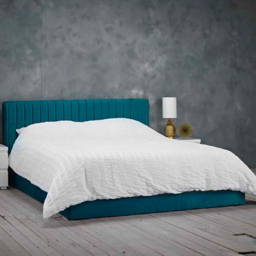 Berlin King Size Teal Velvet Bed Frame