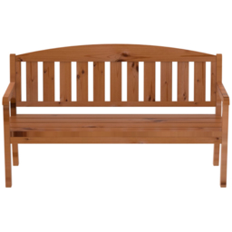 AMATA Ungurs 3 Seater Brown Wooden Bench - thumbnail 3