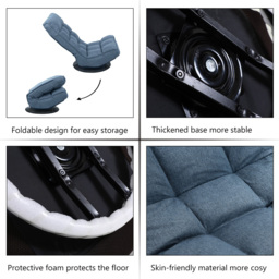 Furniture One Blue Adjustable Foldable Floor Chair - thumbnail 4