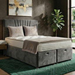 DS Living Vesper Grey Super King Size Ottoman Bed