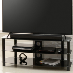 TTAP Vantage 2 Shelf Black TV Stand 1050mm - thumbnail 1