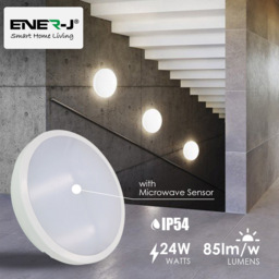 ENER-J 4000K LED Bulkhead Ceiling Light with Microwave Sensor - thumbnail 2