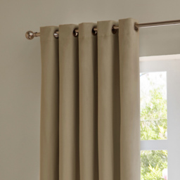 Furn The Ultimate Velvet Blackout Eyelet Curtains Mocha 229 x 183cm - thumbnail 4