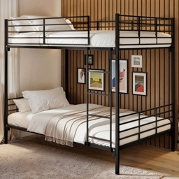 Flair Metayal Black Small Double Bunk Bed Frame - thumbnail 1