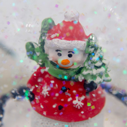 The Christmas Workshop Wind Up Musical Snowman Snow Globe Decoration - thumbnail 3
