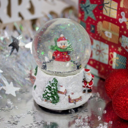 The Christmas Workshop Wind Up Musical Snowman Snow Globe Decoration - thumbnail 4