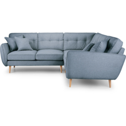 Opry Faro 4 Seater Button Back Denim Left Hand Corner Sofa - thumbnail 3