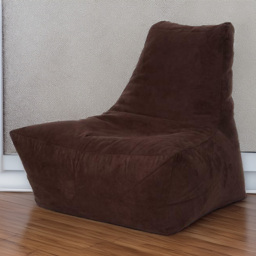 Kaikoo Chocolate Brushed Faux Suede Slammer Chair