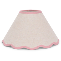 ValueLights Florie Large Scallop Pink Trim Shade
