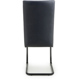 Carlisle Set of 4 Black Leather Effect Dining Chair - thumbnail 3