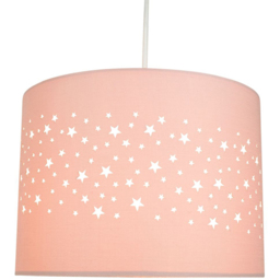 Happy Homewares Stars Kids Soft Pink Cotton Bedroom Ceiling Pendant Shade