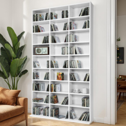 tectake Christel 27 Shelf White CD Shelf