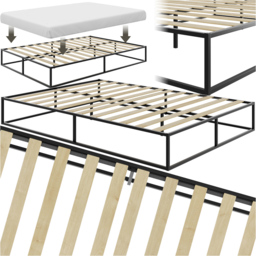 tectake Kyoto Black Double Bed Frame - thumbnail 2