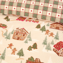 Gingerbread Town Duvet Set Natural Double - thumbnail 4