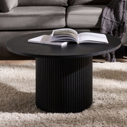 Julian Bowen Louis Black Fluted Round Coffee Table