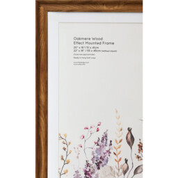 Oakmere Wood Effect Mounted Photo Frame Brown 20 x 16 inch - thumbnail 3