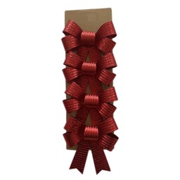 A Christmas Tale Red Glitter Christmas Bow 4 Pack