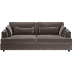 SOLACE+CO Drew Brown 3 Seater Velvet Sofa - thumbnail 2