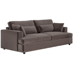 SOLACE+CO Drew Brown 3 Seater Velvet Sofa - thumbnail 3