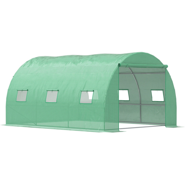 Outsunny Green Steel Greenhouse 13 x 10ft - image 1