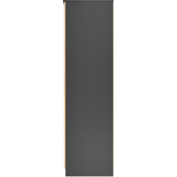 Crowndale Java Slatt Effect and Black 3 Door Triple Mirror Wardrobe - thumbnail 3