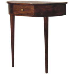 Artisan Furniture Chestnut Single Drawer Solid Wood Backless Mounted Console Table - thumbnail 3