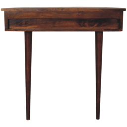 Artisan Furniture Chestnut Single Drawer Solid Wood Backless Mounted Console Table - thumbnail 4