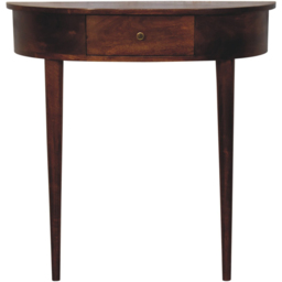 Artisan Furniture Chestnut Single Drawer Solid Wood Backless Mounted Console Table - thumbnail 2
