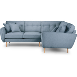 Opry Faro 4 Seater Button Back Denim Corner Sofa - thumbnail 3