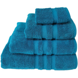 Turkish Cotton Turquoise Terry Dobby Bath Towel