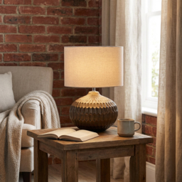 Levi Antique Bronze Table Lamp - thumbnail 3