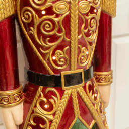 The Christmas Centre Red and Gold LED Light Nutcracker King 5.5ft - thumbnail 4