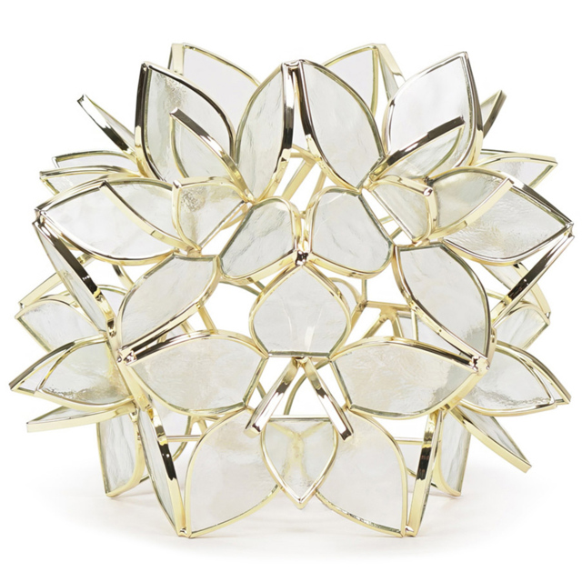 ValueLights Reine Clear Glass Flower Easy Fit Pendant Shade - image 1