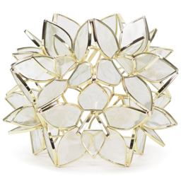 ValueLights Reine Clear Glass Flower Easy Fit Pendant Shade