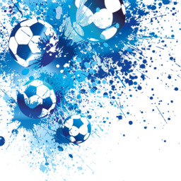 Origin Murals Football Splash Blue Wall Mural - thumbnail 2