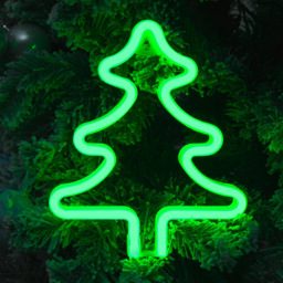 The Christmas Workshop Neon LED Christmas Tree Hanging Light Green - thumbnail 4