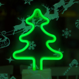The Christmas Workshop Neon LED Christmas Tree Hanging Light Green - thumbnail 3