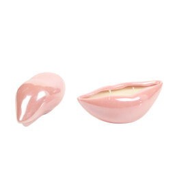 Pearlised Lip Ceramic Candle Pink - thumbnail 3