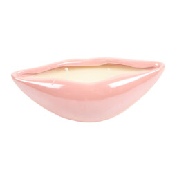 Pearlised Lip Ceramic Candle Pink - thumbnail 4