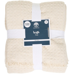 Waffle Cotton Throw Natural - thumbnail 2