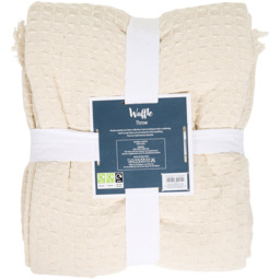 Waffle Cotton Throw Natural - thumbnail 3