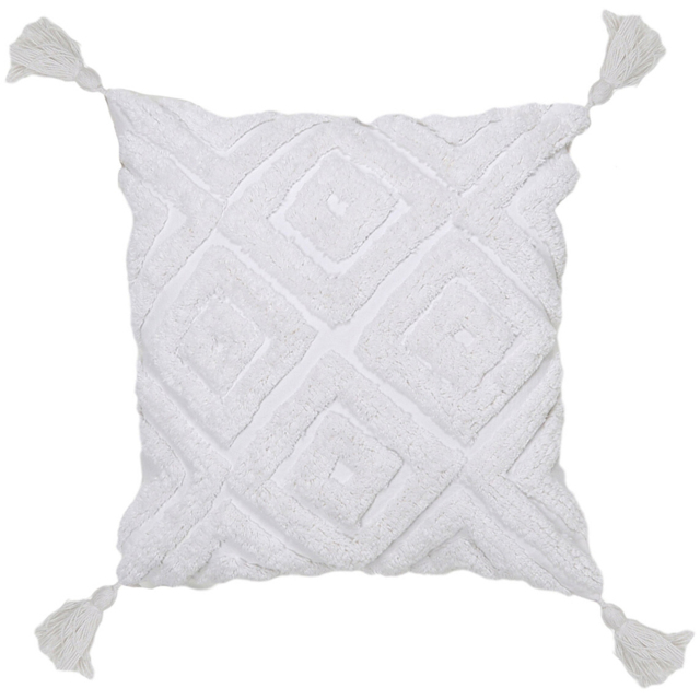 Divante White Tangier Tufted Cushion 45 x 45cm