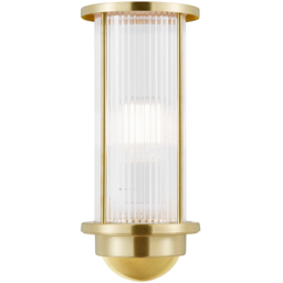 Nordlux Linton Ribbed Diffuser Brass Outdoor Wall Lamp - thumbnail 4