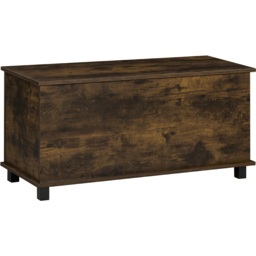 Vida Designs Leon Rustic Brown Ottoman Storage Box - thumbnail 2
