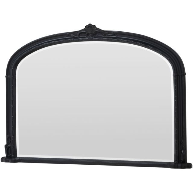 Yearn Victoria Bevelled Black Overmantle Mirror 89 x 127cm - image 1