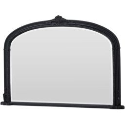 Yearn Victoria Bevelled Black Overmantle Mirror 89 x 127cm