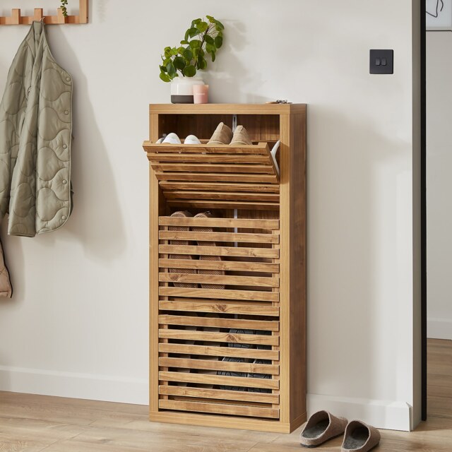 wooden shoe hallway shoe storage cupboard