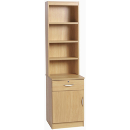 R White Cabinets Brown Single Door Single Drawer 4 Shelf Cupboard with Hutch - thumbnail 2